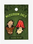 Mushroom Pals Red & Brown Enamel Pin Set, , alternate