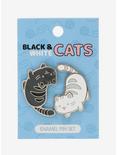Black & White Cat Enamel Pin Set, , alternate