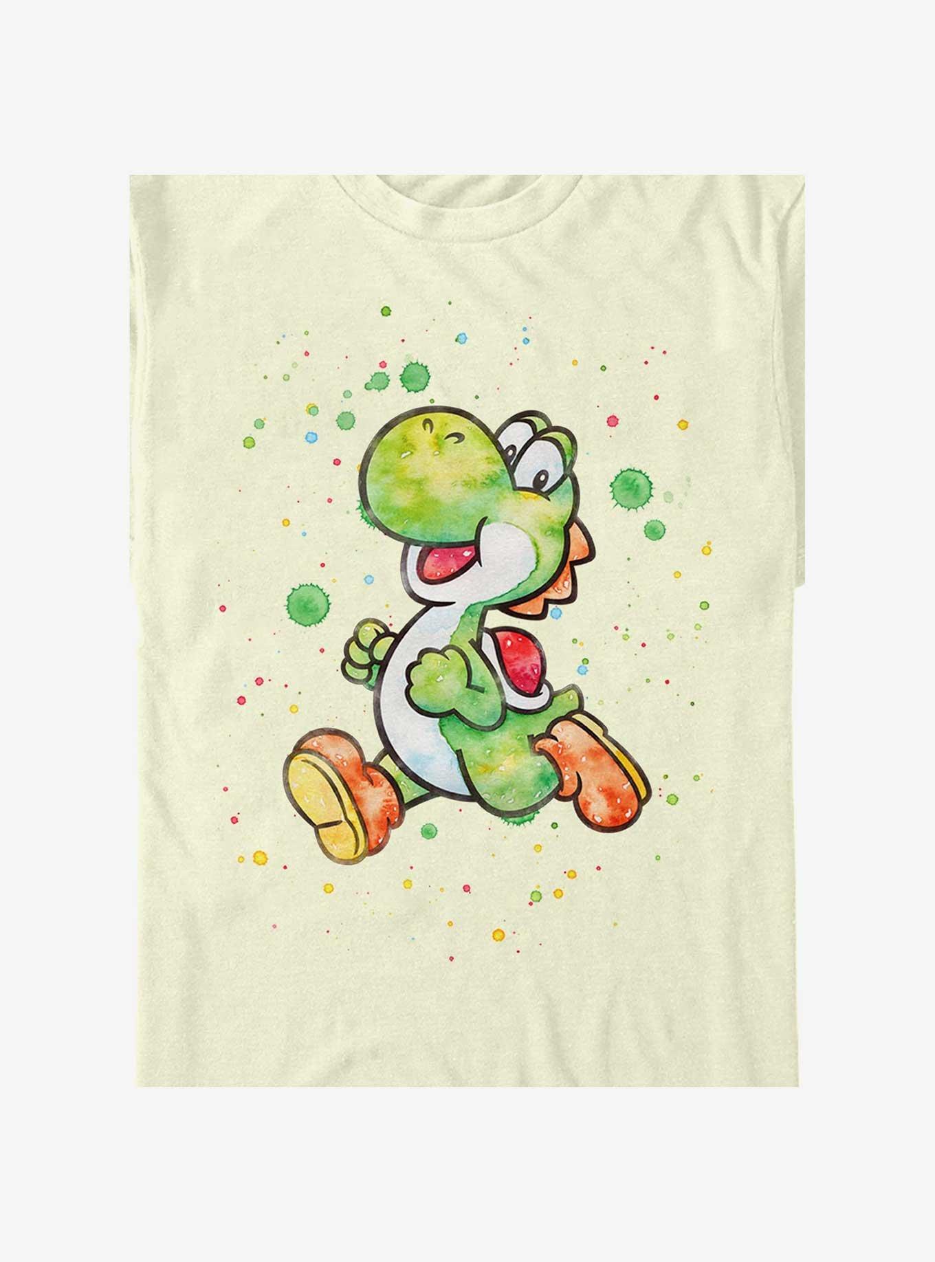 Super Mario Watercolor Yoshi T-Shirt, , hi-res