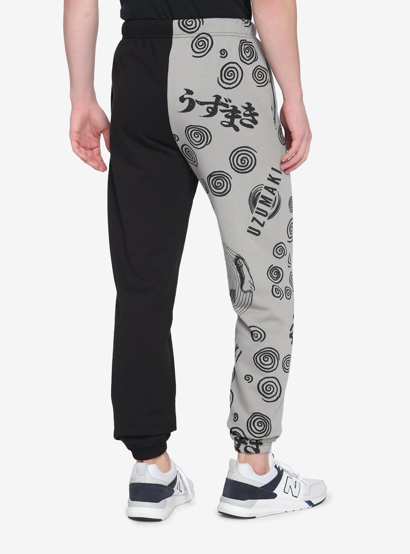 Junji Ito Uzumaki Split Leg Girls Sweatpants, GREY, alternate
