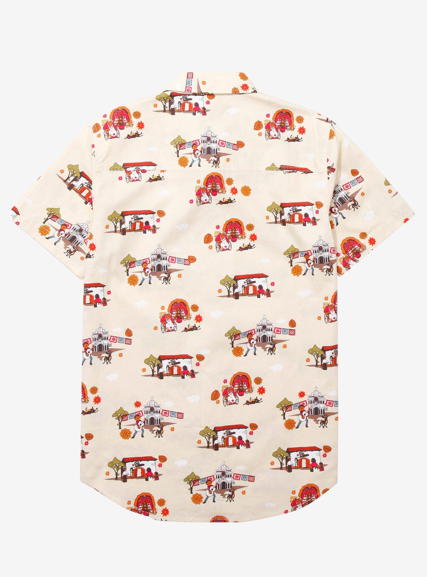 Disney Pixar Coco Scenic Woven Button-Up - BoxLunch Exclusive, , alternate