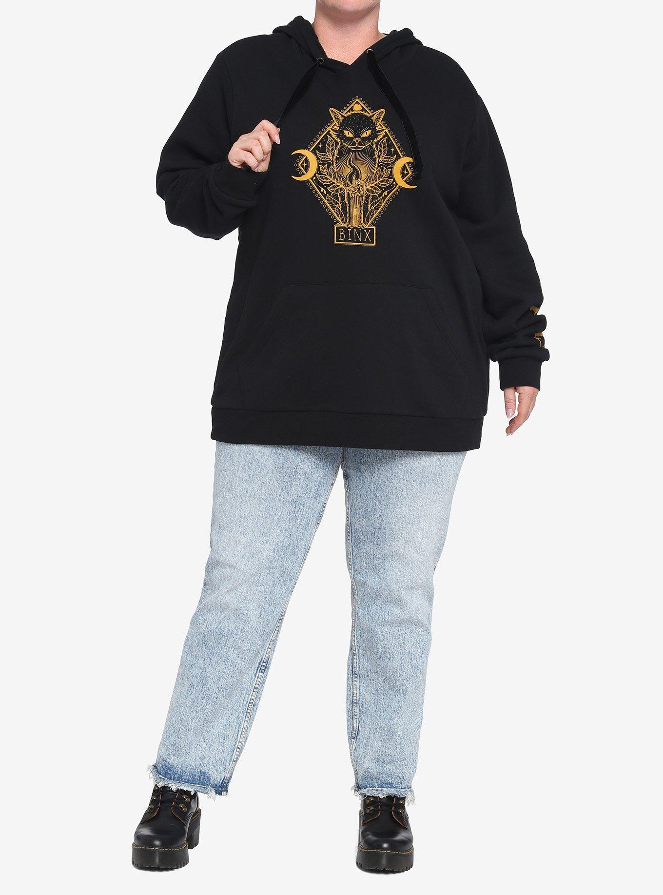 Disney Hocus Pocus Binx Girls Hoodie Plus Size, MULTI, alternate