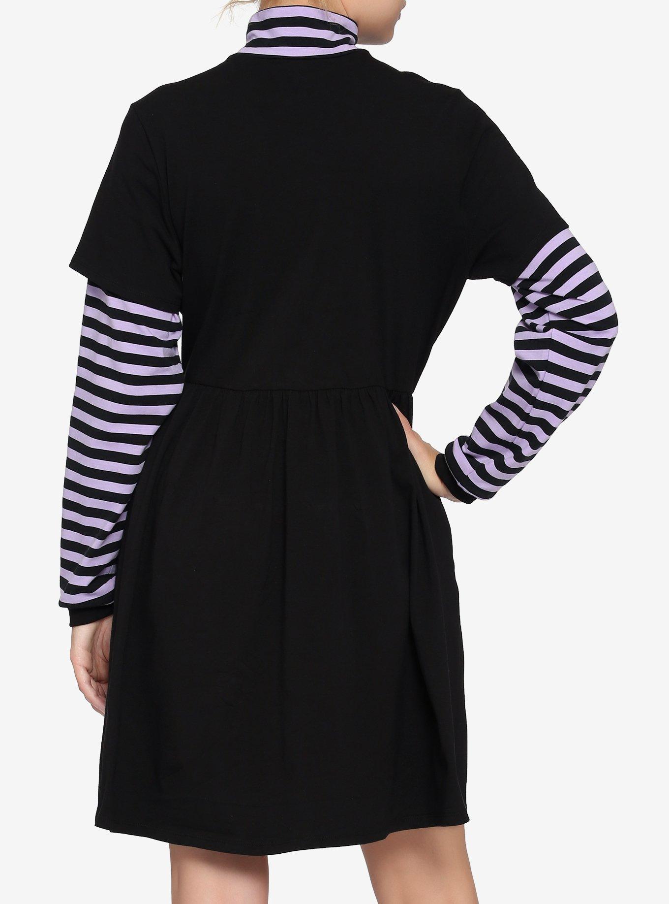 Beetlejuice Stripe Twofer Dress, MULTI, alternate