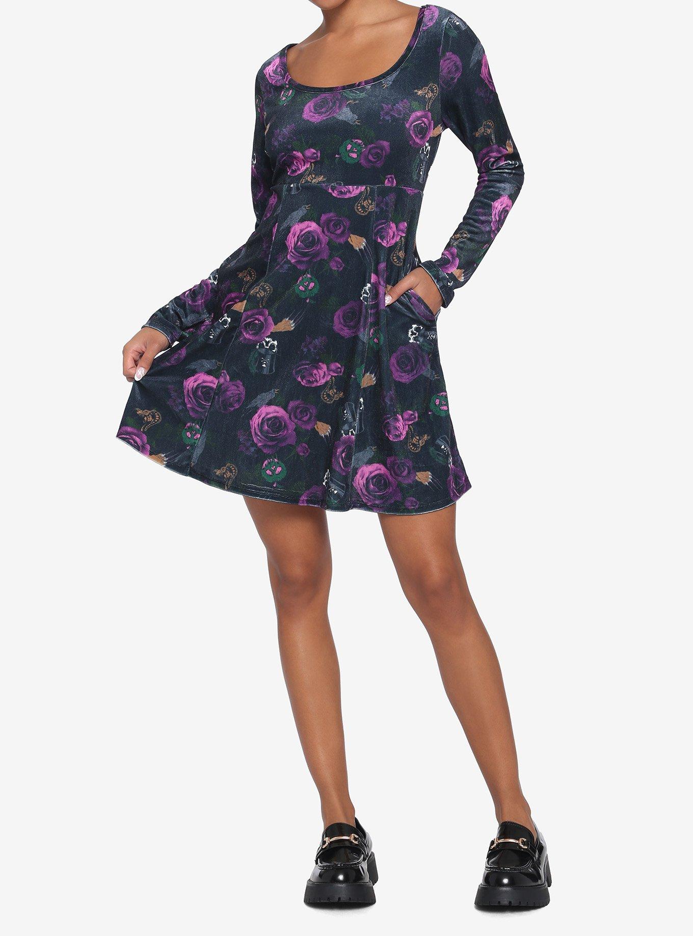 Disney Villains Floral Icons Dress, MULTI, alternate