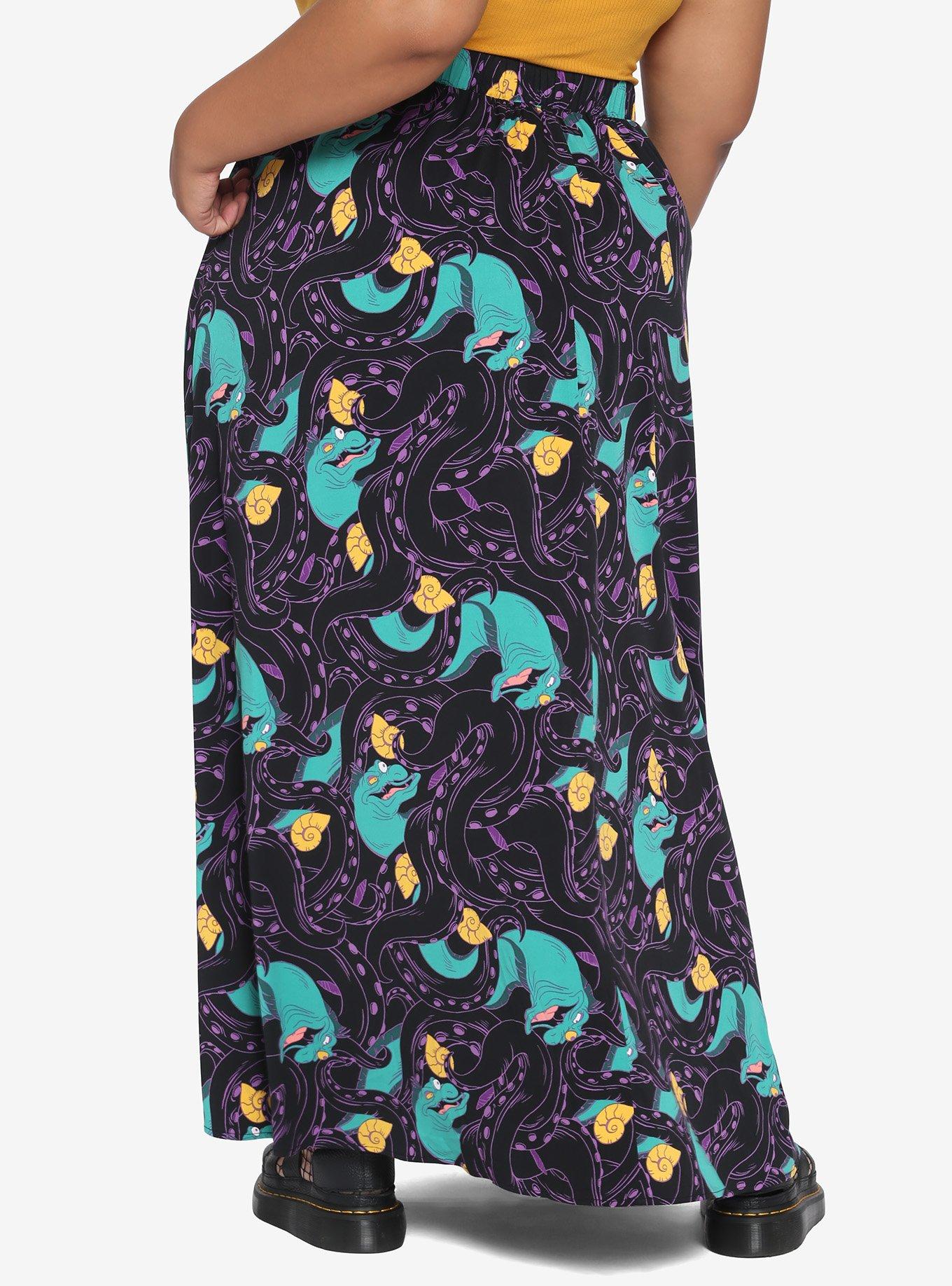 Disney Villains Ursula Maxi Skirt Plus Size, MULTI, alternate