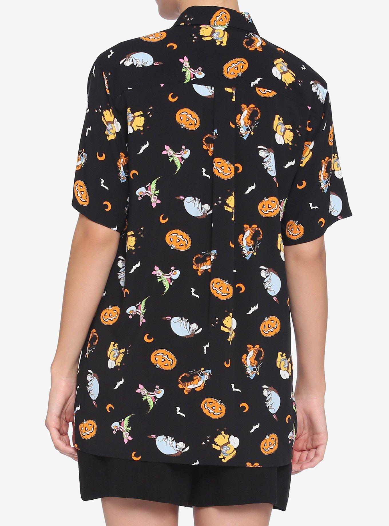Disney Winnie The Pooh Halloween Girls Woven Button-Up, MULTI, alternate