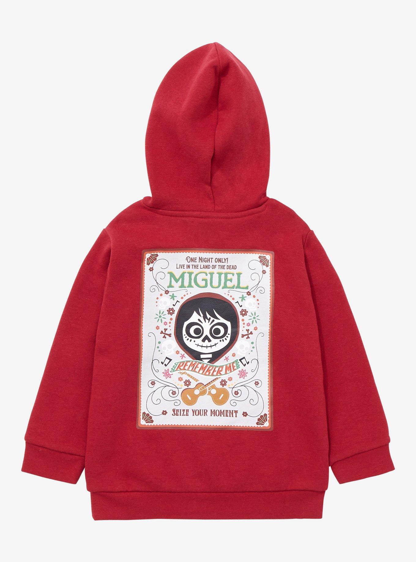 Disney Pixar Coco Miguel Remember Me Toddler Hoodie - BoxLunch Exclusive, RED, alternate