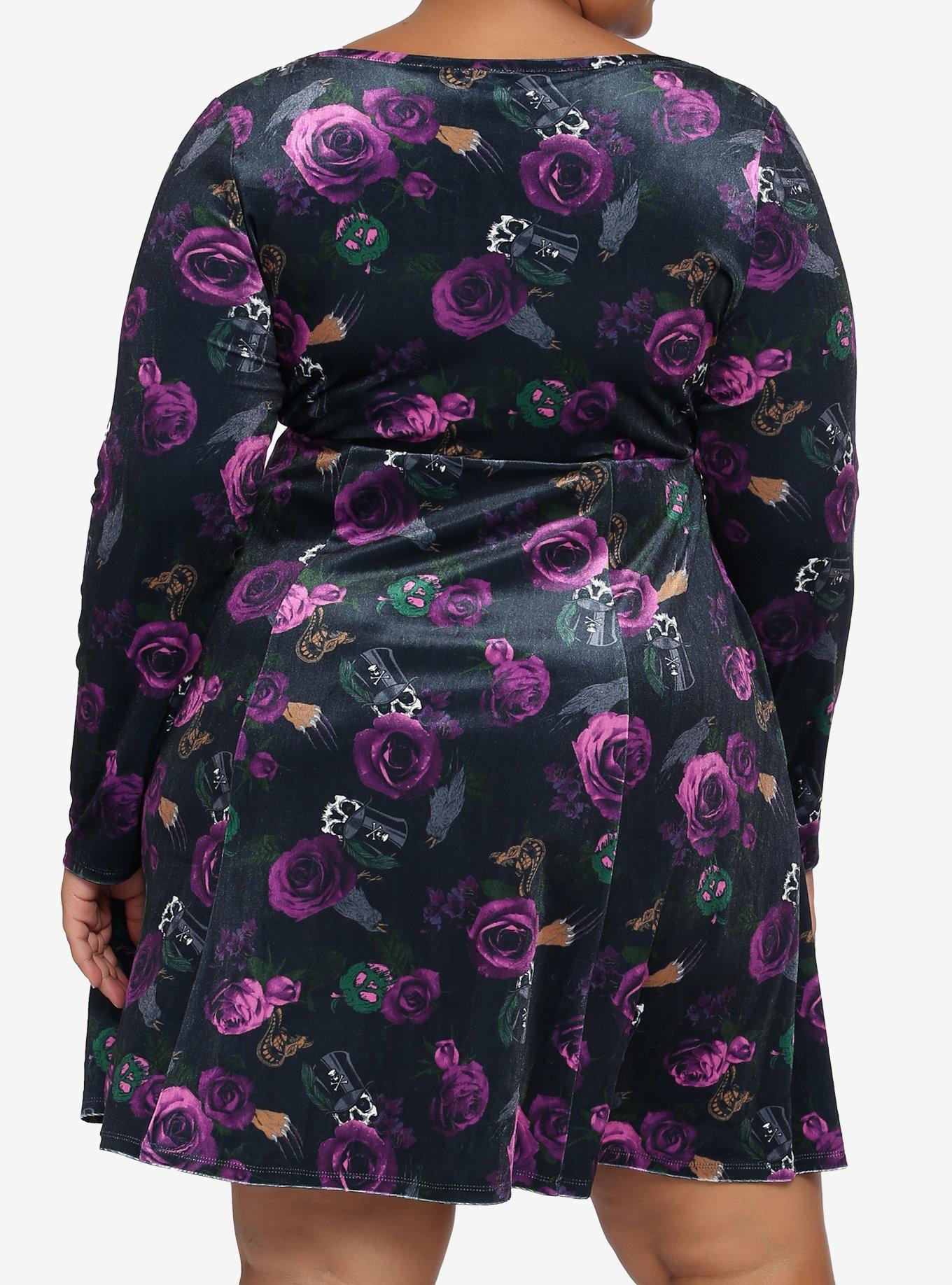 Disney Villains Floral Icons Dress Plus Size, MULTI, alternate