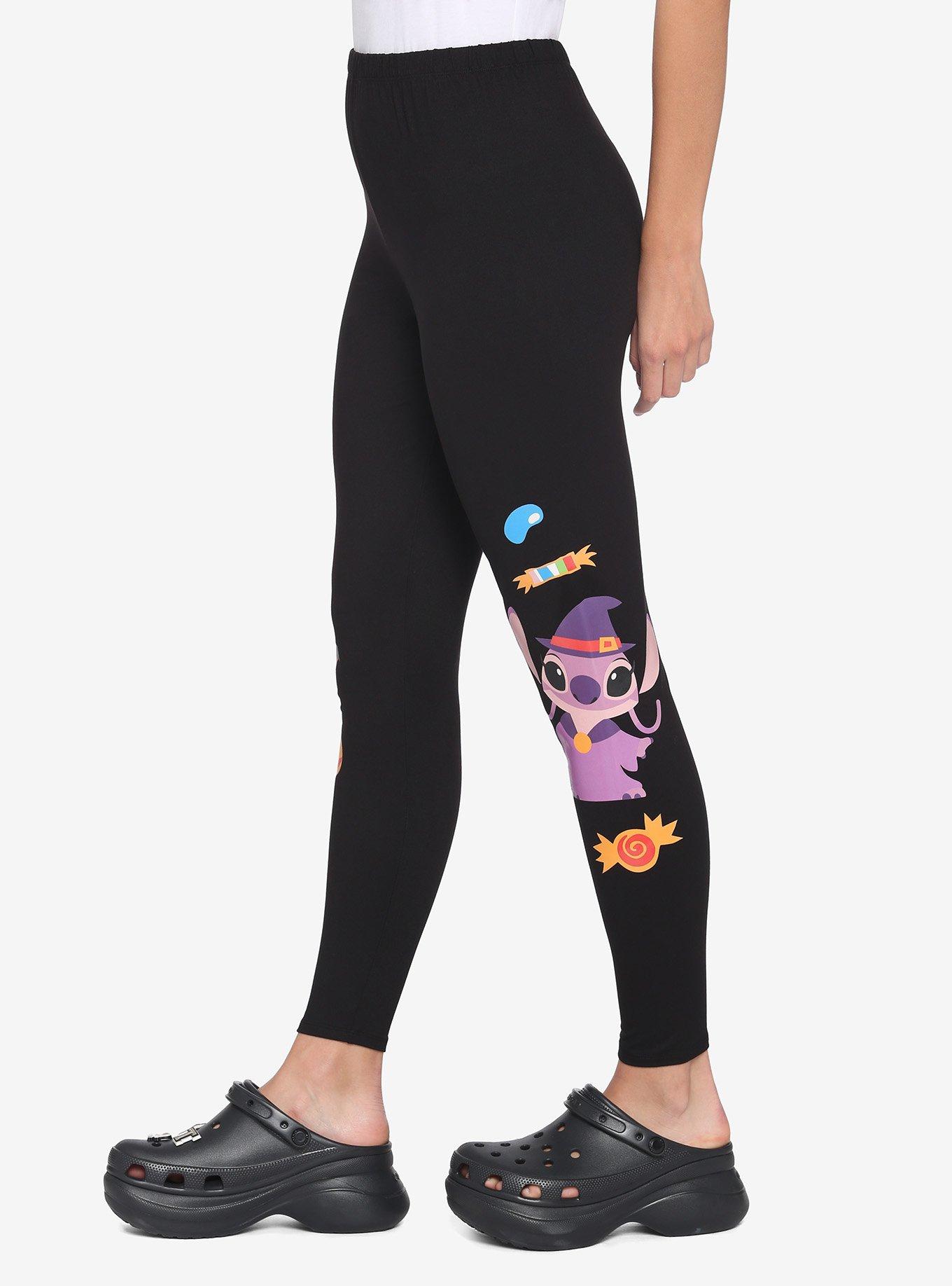 Disney, Pants & Jumpsuits, Stitch Angel Halloween Leggings Disney