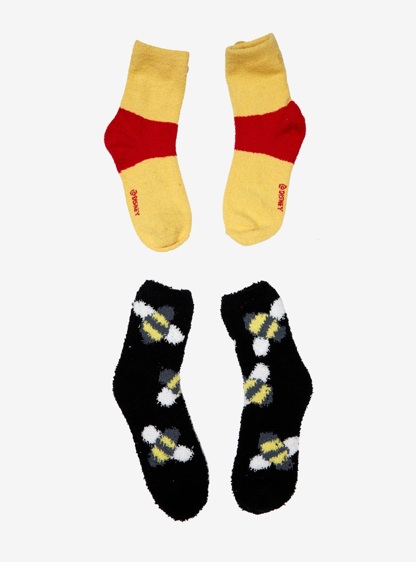 Disney Winnie The Pooh Pom Ears Cozy Crew Socks 2 Pair, , alternate