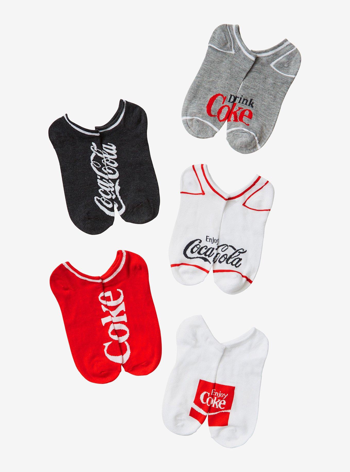 Coca-Cola No-Show Socks 5 Pair, , alternate