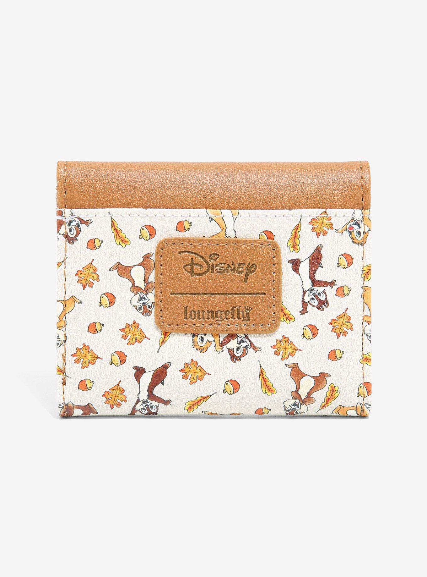 Loungefly Disney Chip 'N Dale Fall Mini Flap Wallet, , alternate