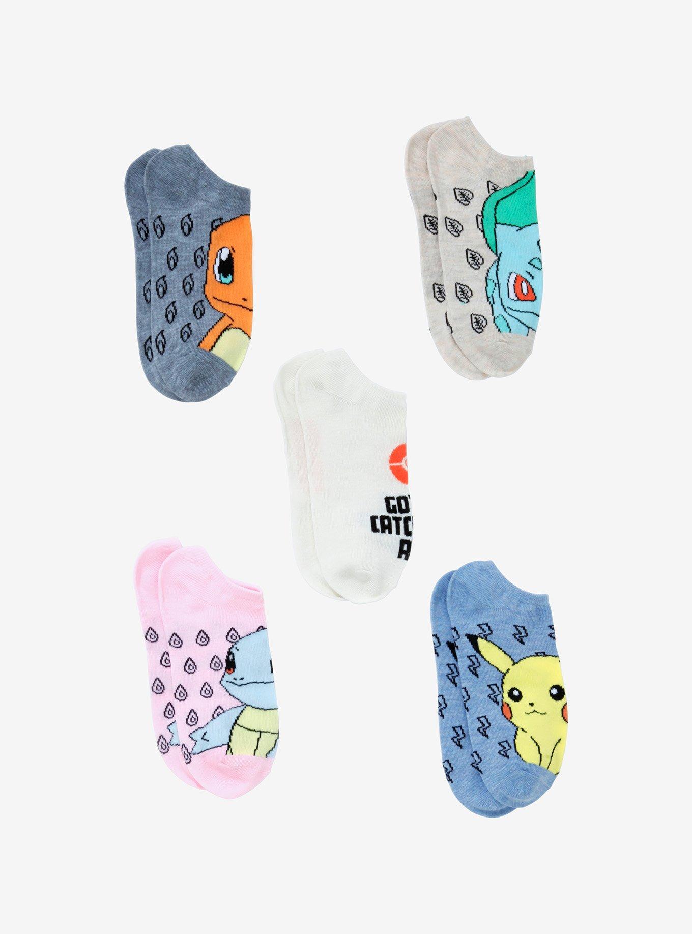 Pokemon Pastel No-Show Socks 5 Pair, , alternate