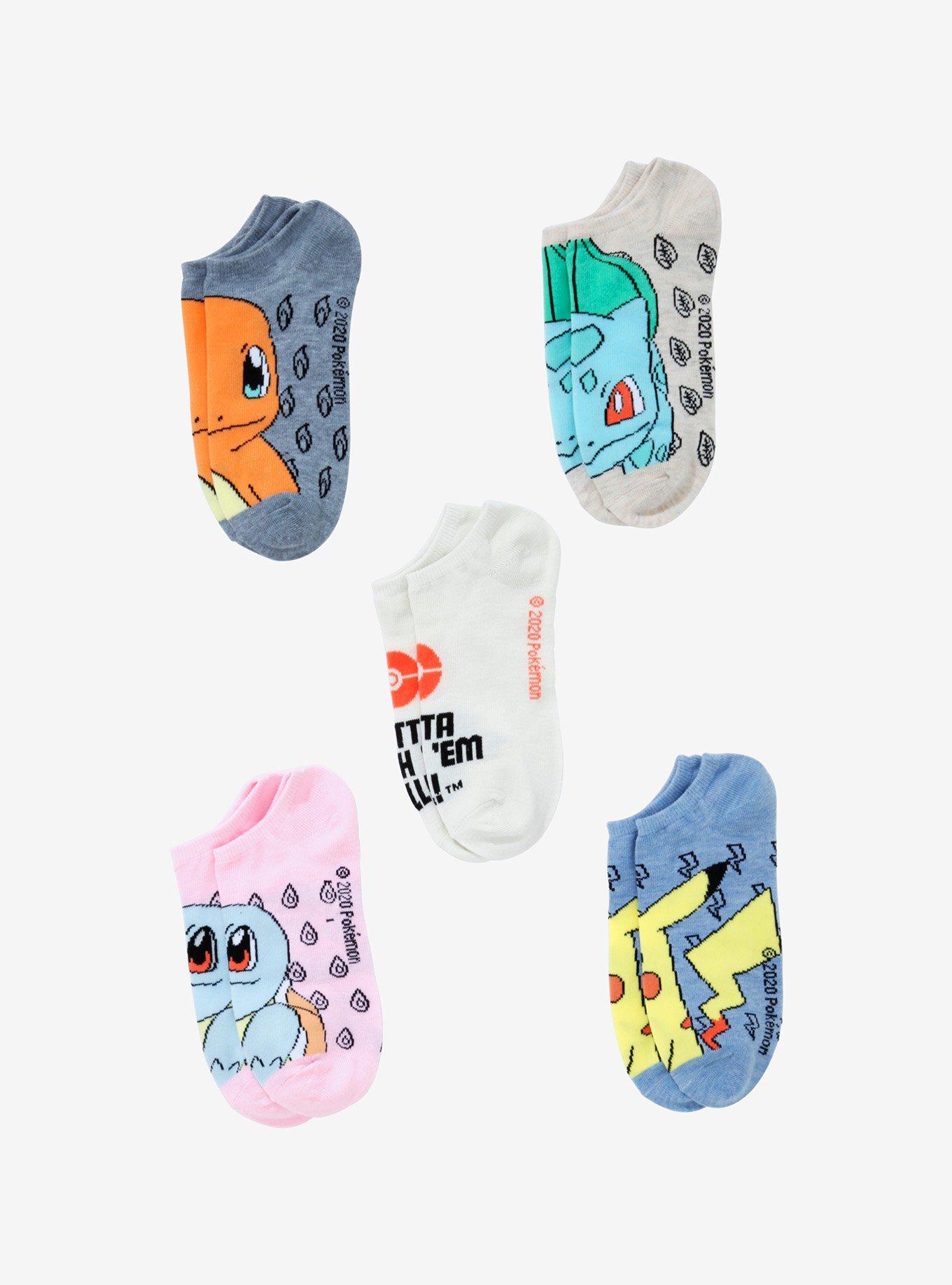 Pokemon Pastel No-Show Socks 5 Pair, , alternate
