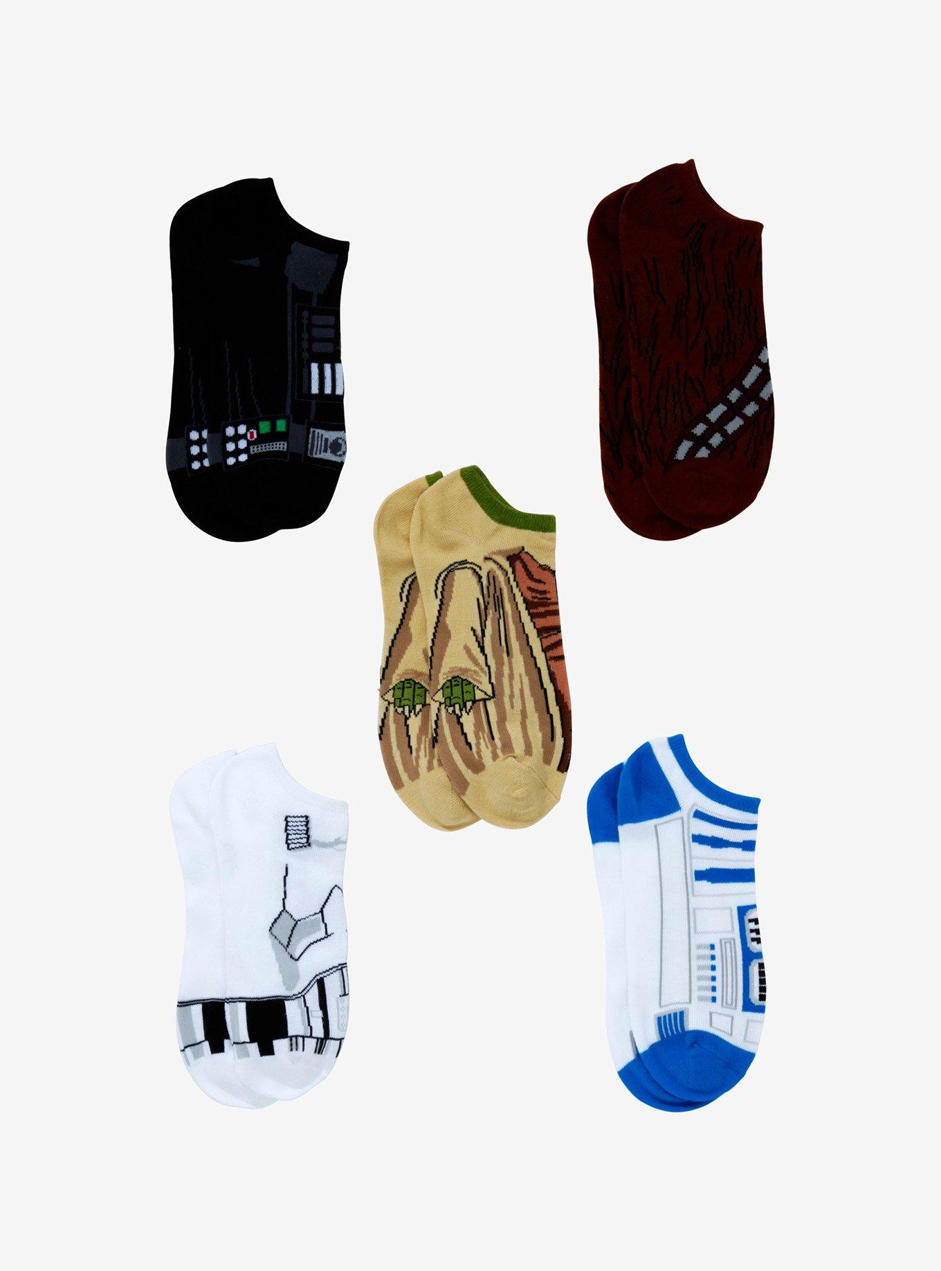Star Wars Character No-Show Socks 5 Pair, , alternate