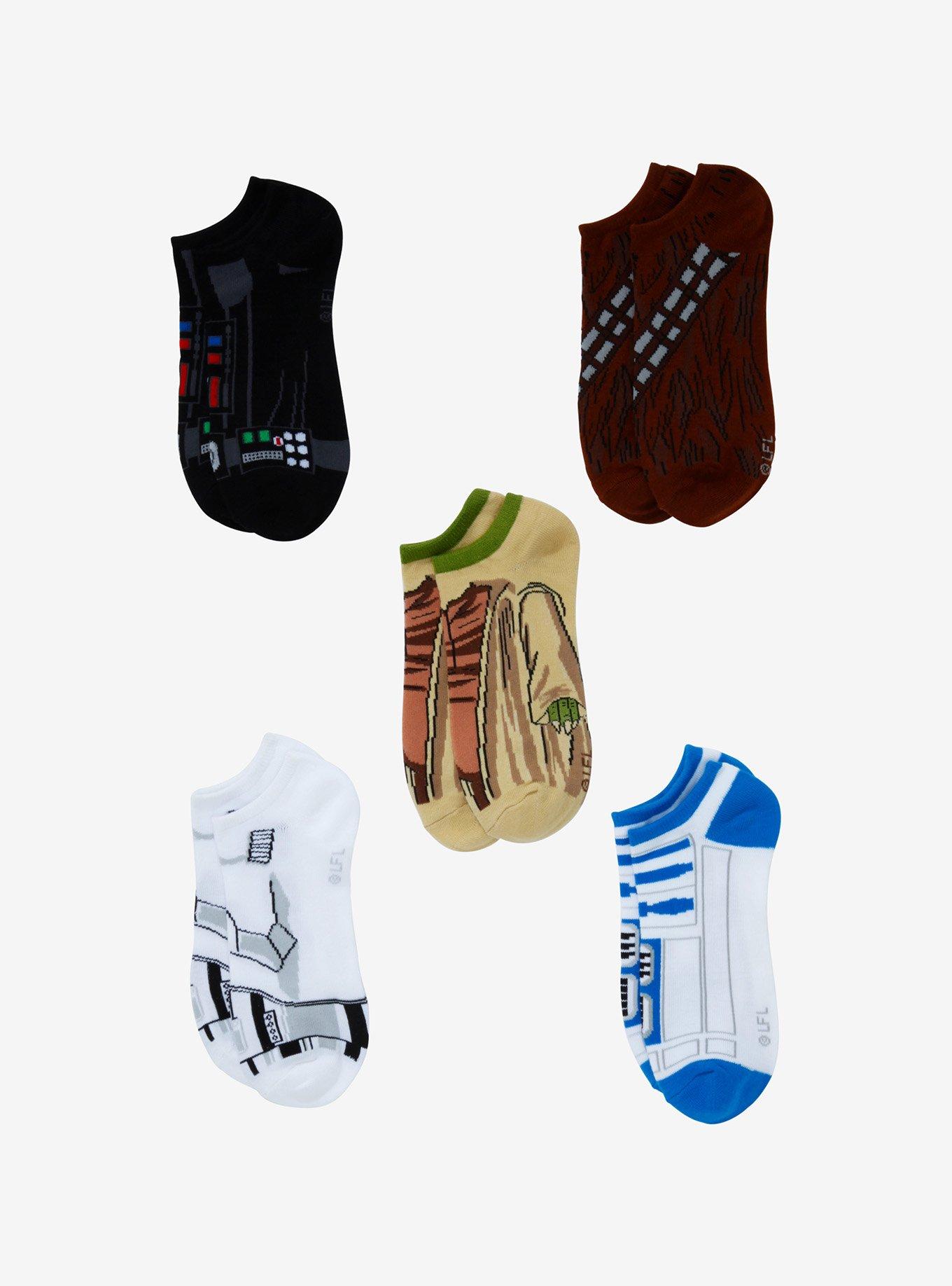 Star Wars Character No-Show Socks 5 Pair, , alternate