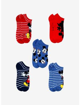 Disney Mickey Mouse Stripe No-Show Socks, , hi-res