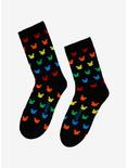 Disney Mickey Mouse Allover Rainbow Icon Crew Socks, , alternate