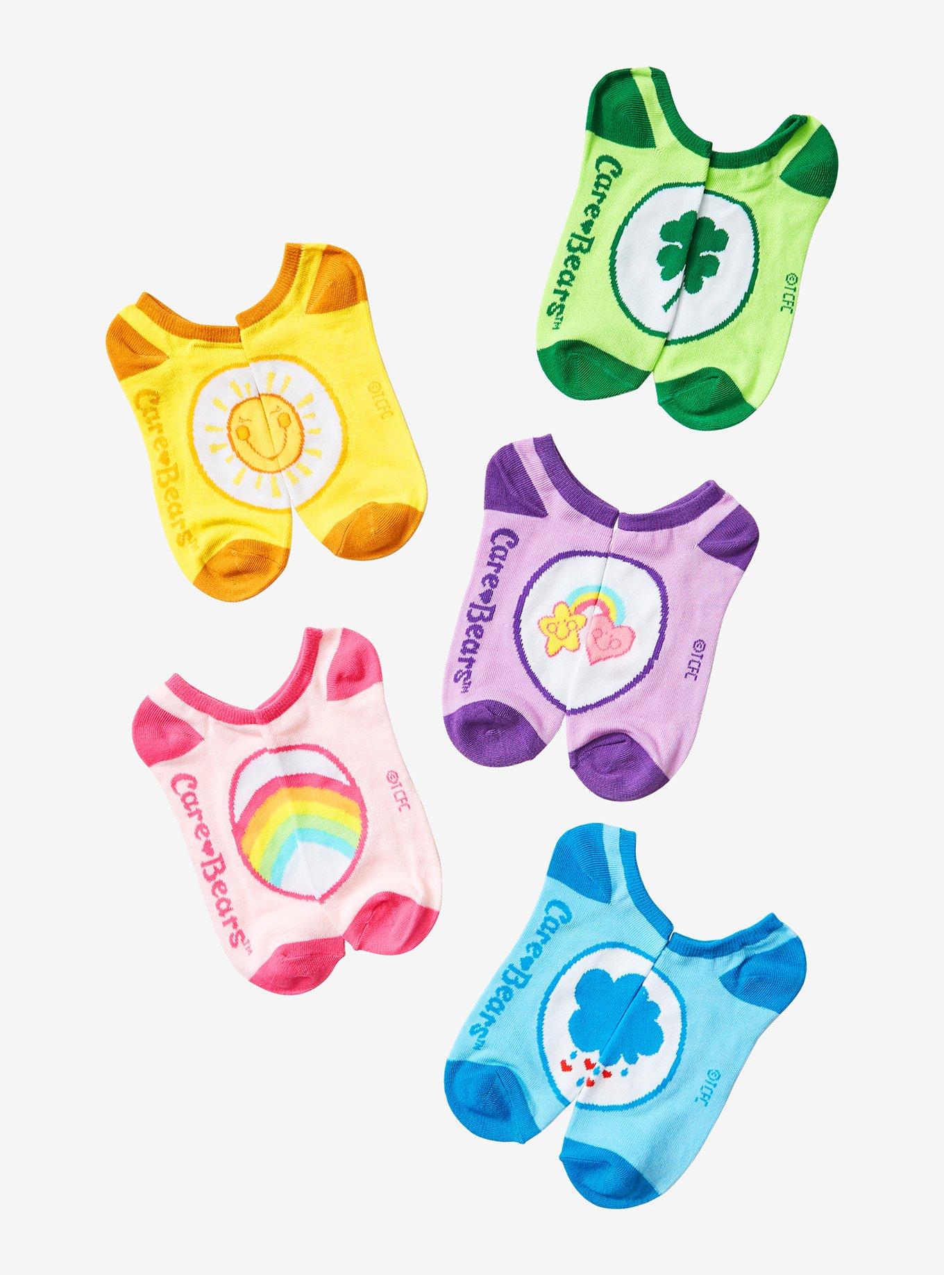 Care Bears Belly Badges No-Show Socks 5 Pair, , alternate