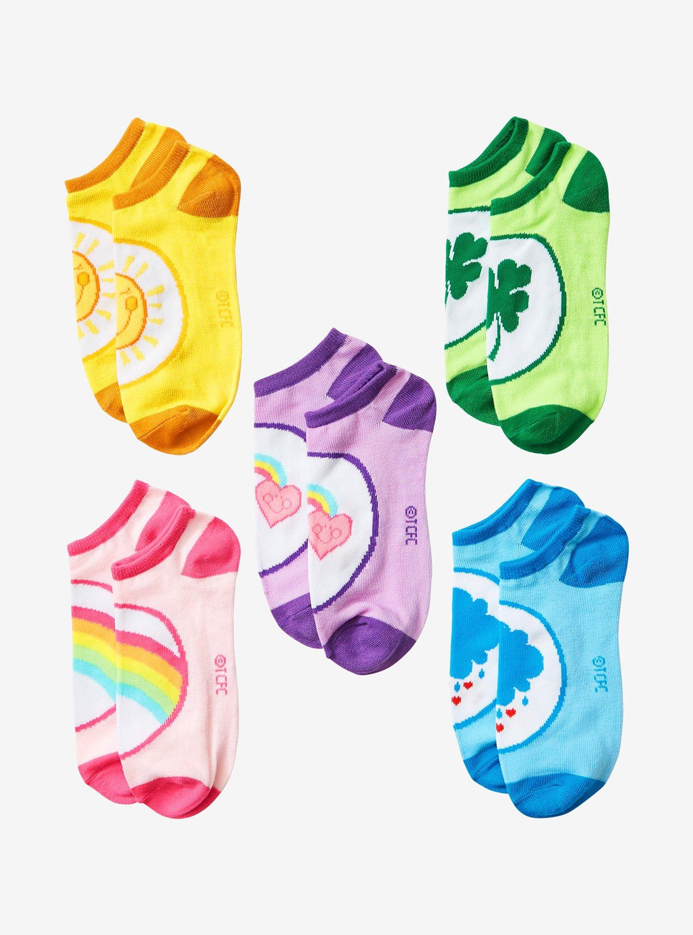 Care Bears Belly Badges No-Show Socks 5 Pair, , alternate