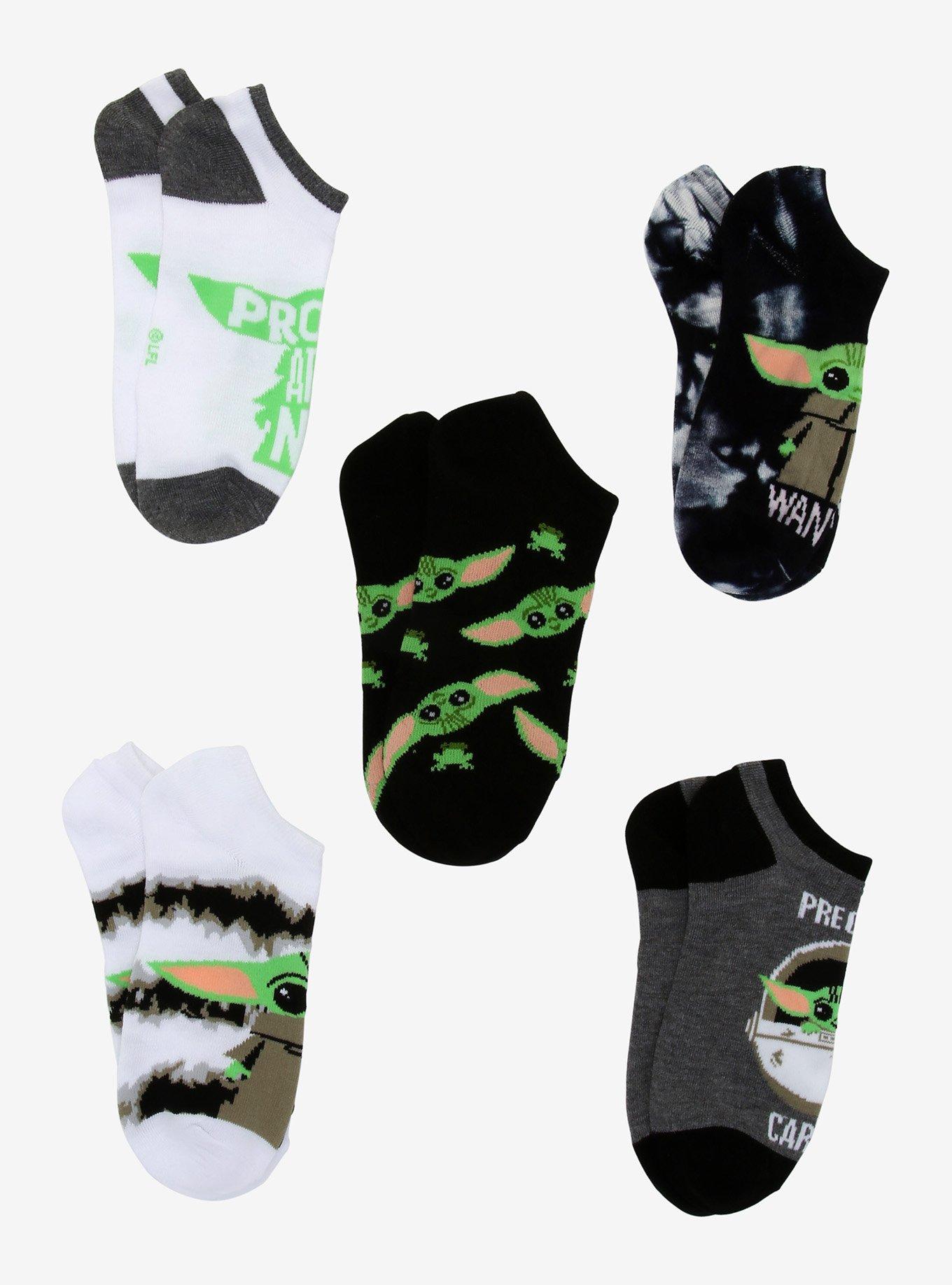 Star Wars The Mandalorian The Child Chibi No-Show Socks 5 Pair, , alternate