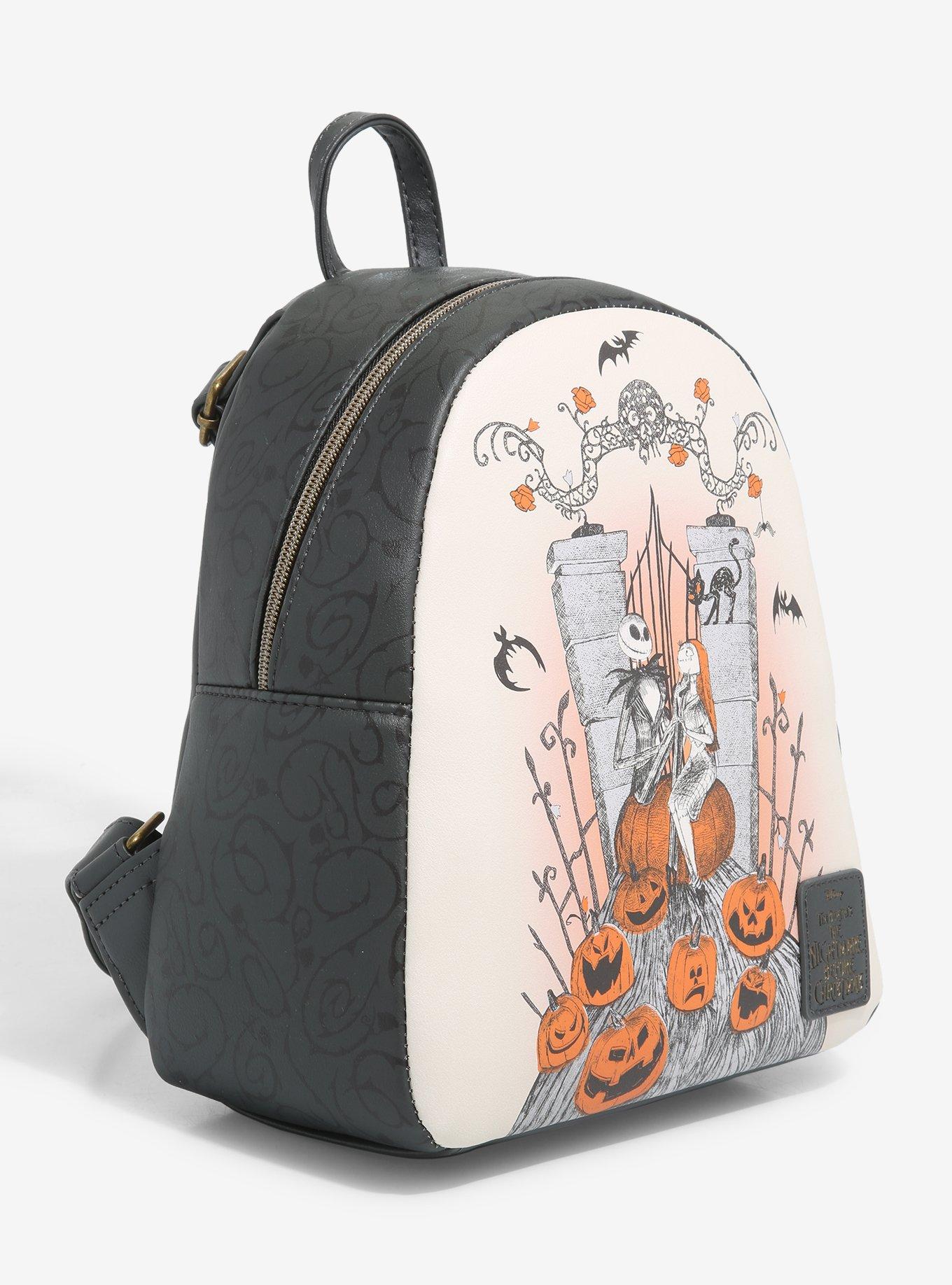 Loungefly The Nightmare Before Christmas Jack & Sally Graveyard Mini Backpack, , alternate