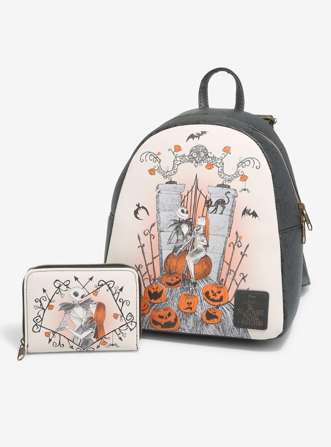 Loungefly The Nightmare Before Christmas Jack & Sally Graveyard Mini Backpack, , alternate