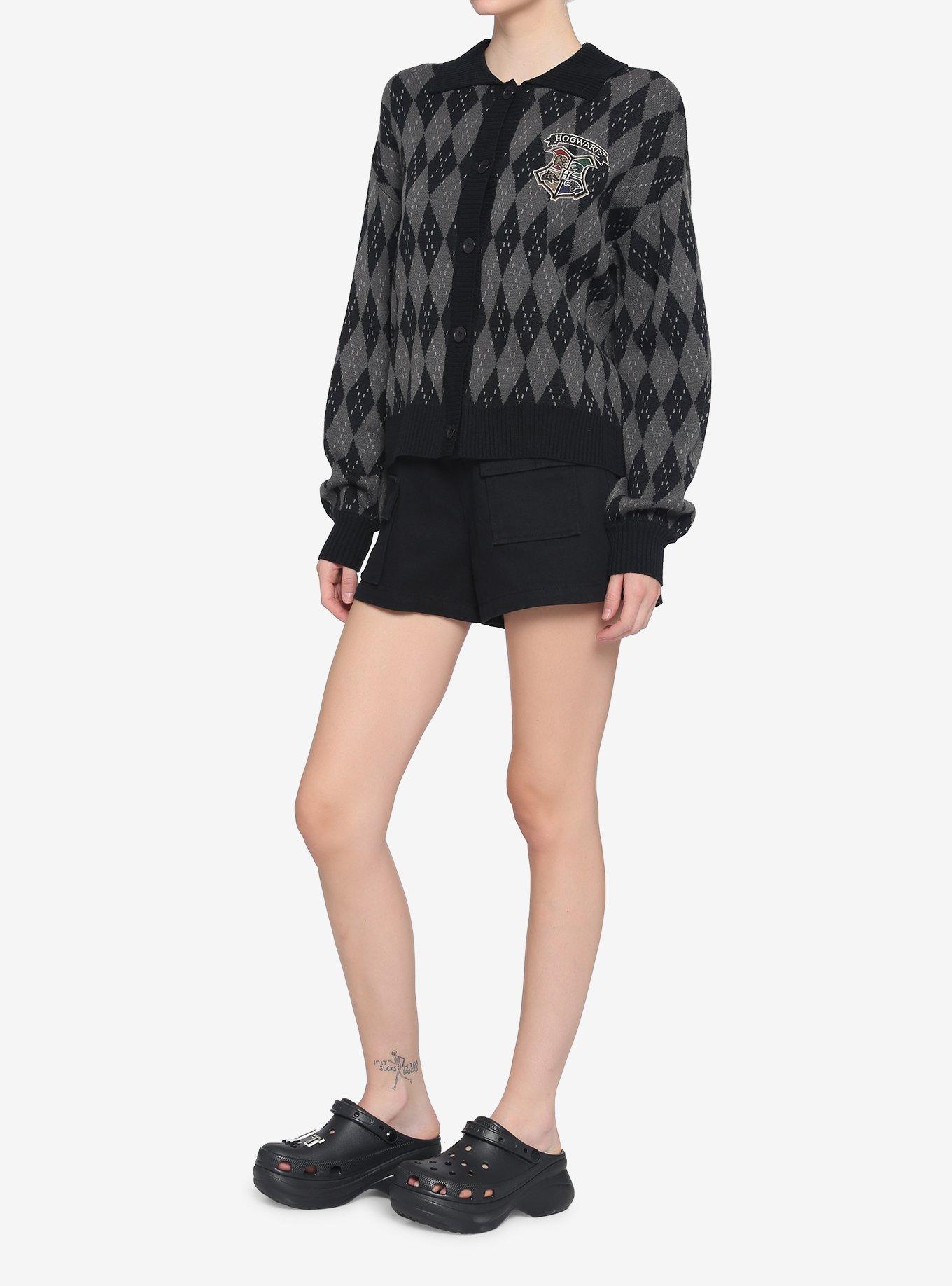 Harry Potter Hogwarts Argyle Girls Cardigan, MULTI, alternate