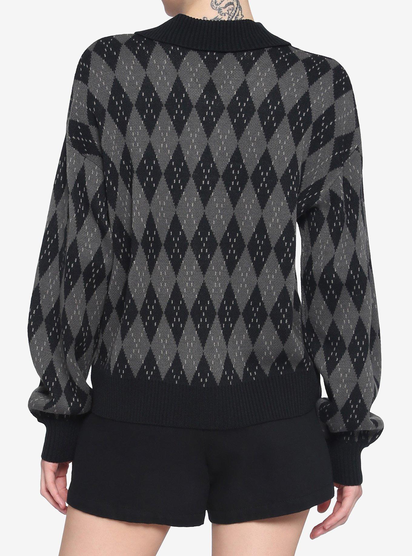 Harry Potter Hogwarts Argyle Girls Cardigan, MULTI, alternate