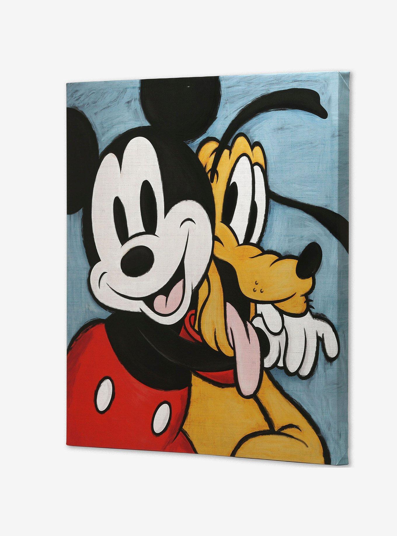 Disney Mickey Mouse And Pluto Canvas Wall Décor, , alternate