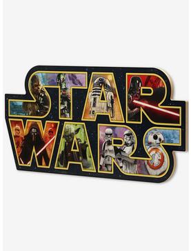 Plus Size Star Wars Logo Collage Wood Wall Décor, , hi-res