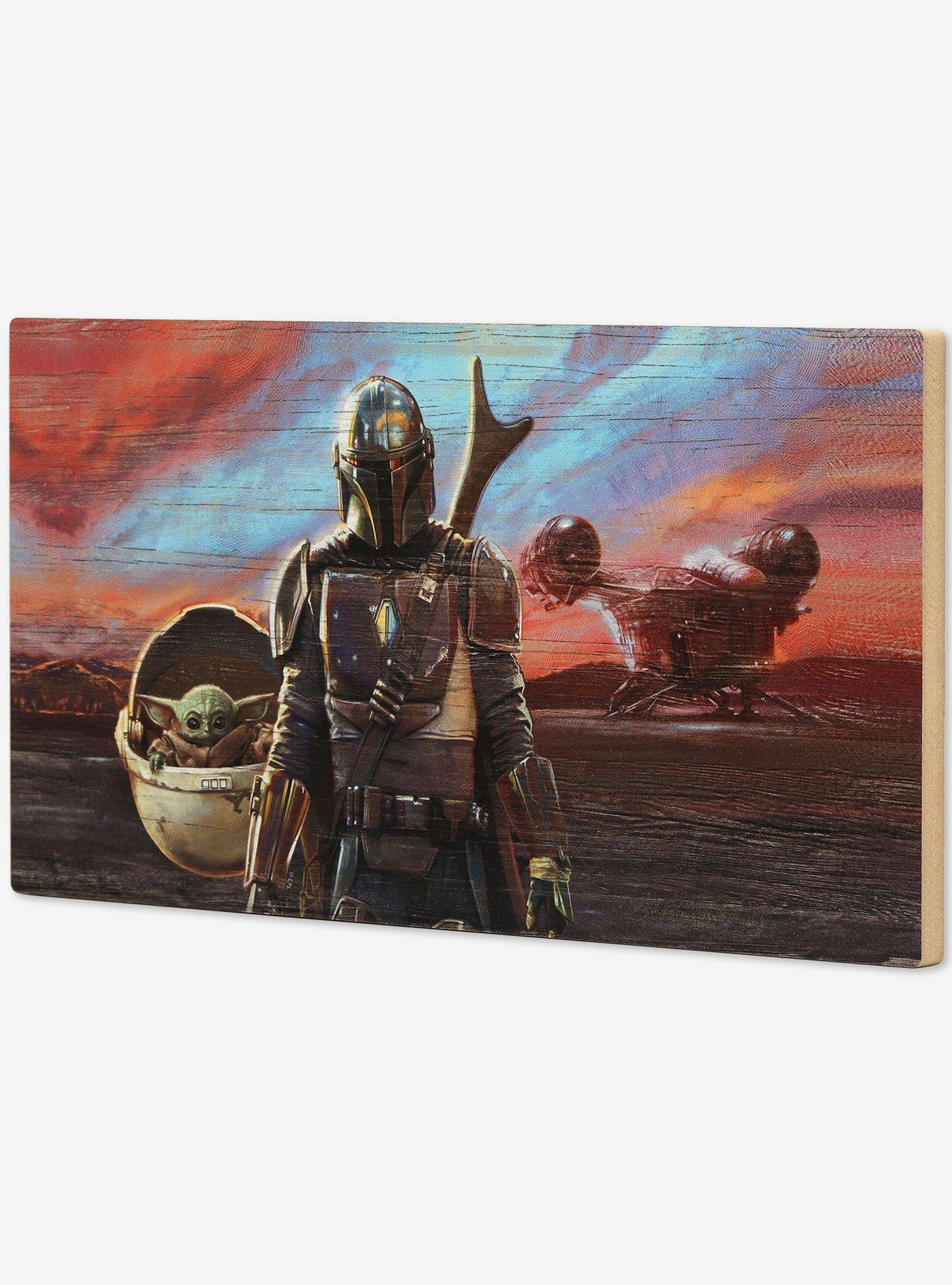 Star Wars The Mandalorian Flat Wood Wall D&eacute;cor, , alternate