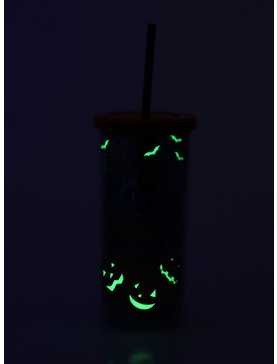 Disney Lilo & Stitch Glow-In-The-Dark Pumpkin Acrylic Travel Cup, , hi-res