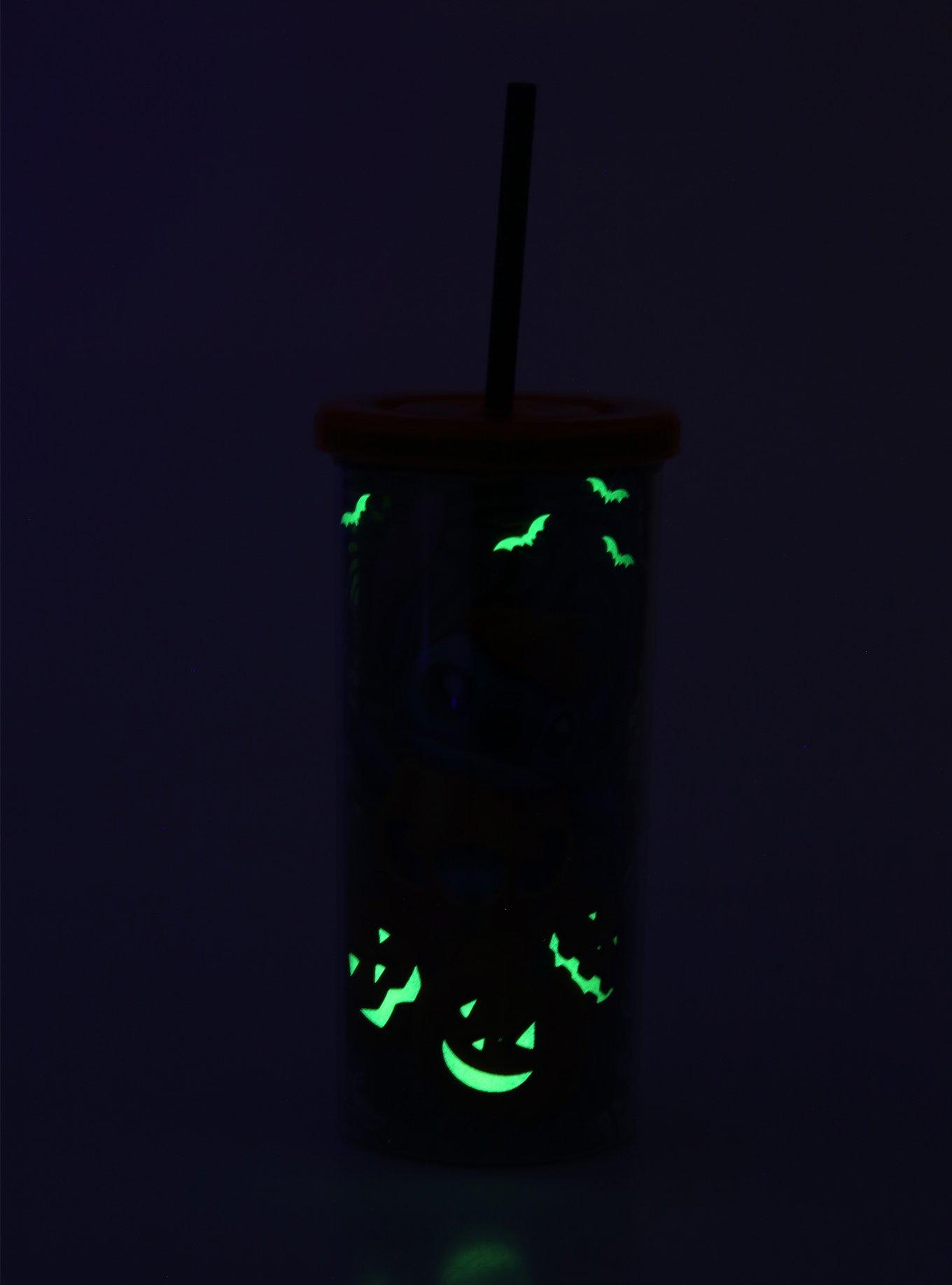 Disney Lilo & Stitch Glow-In-The-Dark Pumpkin Acrylic Travel Cup, , alternate
