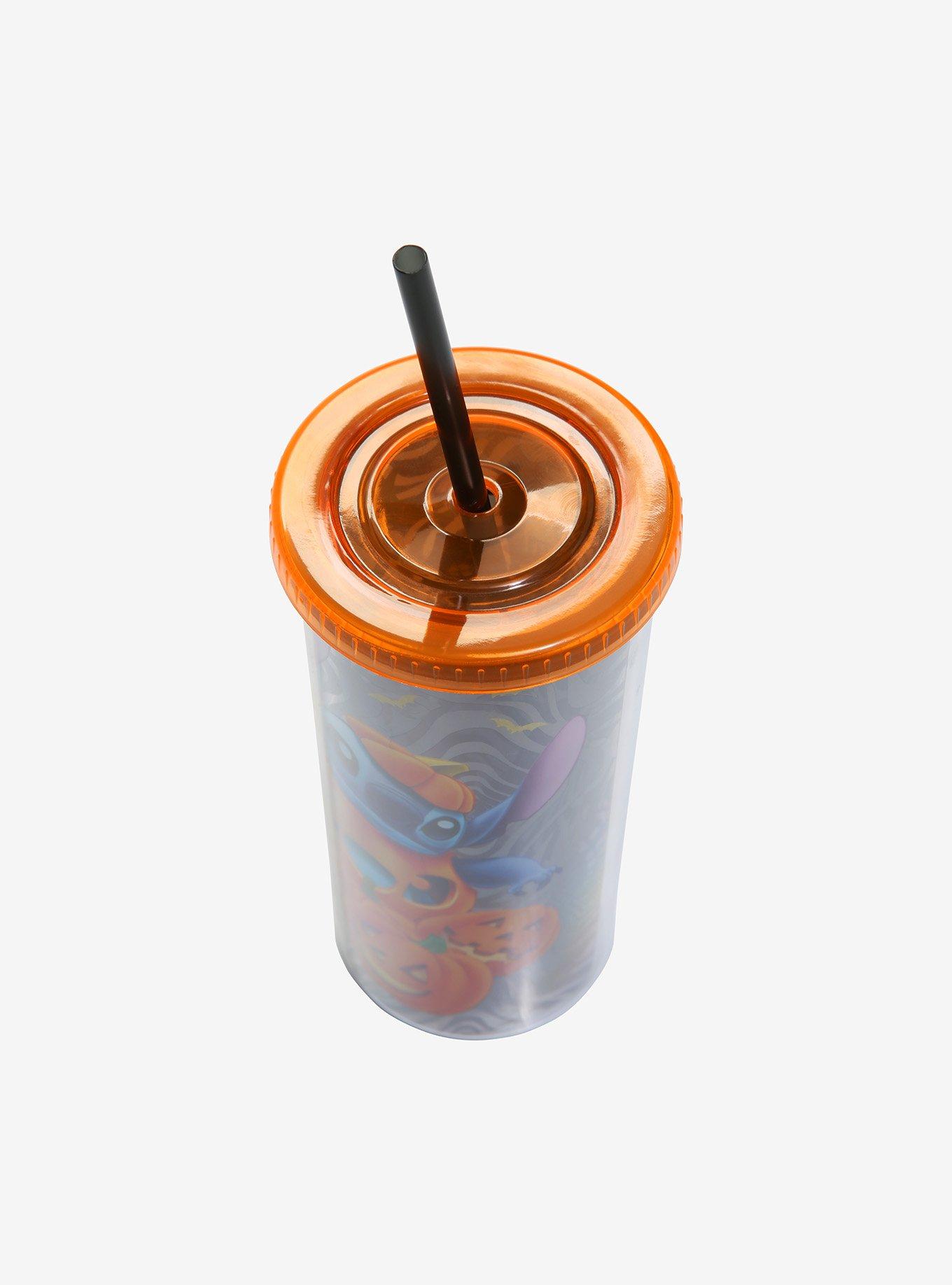 Disney Lilo & Stitch Glow-In-The-Dark Pumpkin Acrylic Travel Cup, , alternate