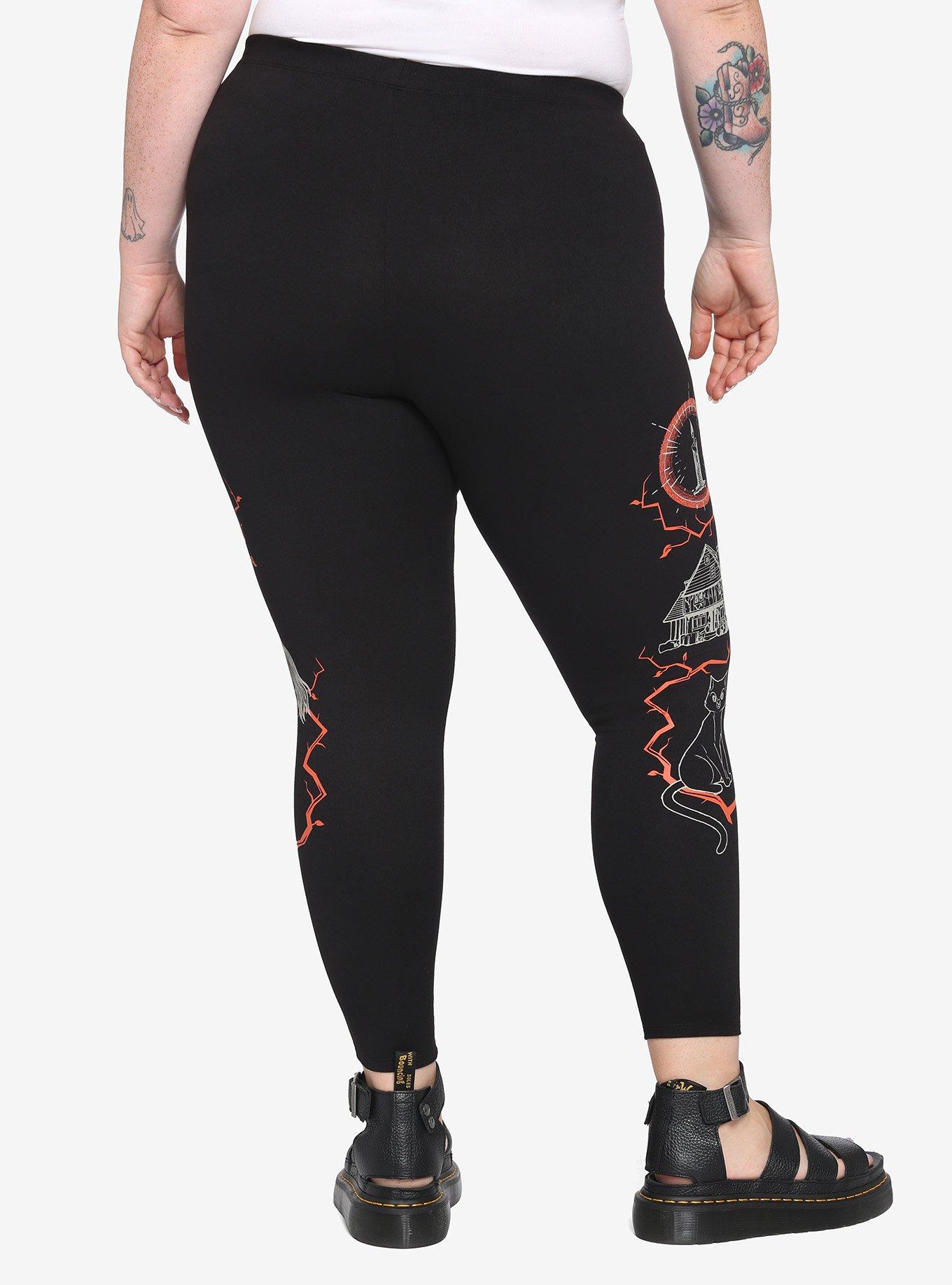 Disney Hocus Pocus Lightning Leggings Plus Size, MULTI, alternate