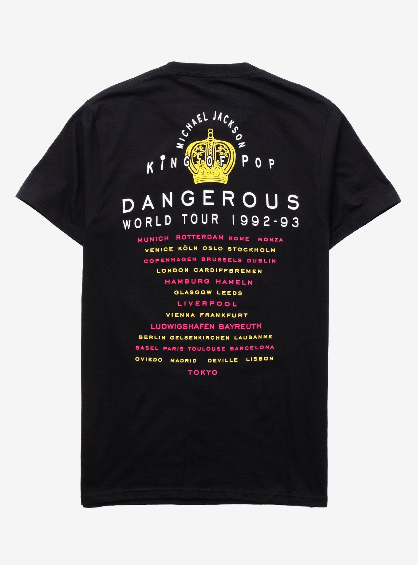 Michael Jackson Dangerous World Tour Girls T-Shirt, BLACK, alternate