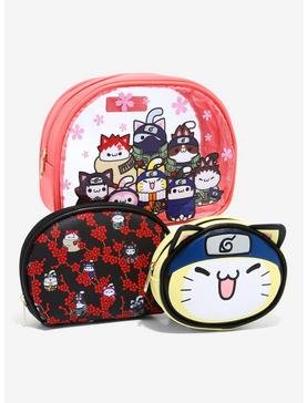 Nyaruto Group Cherry Blossom Cosmetic Bag Set - BoxLunch Exclusive, , hi-res