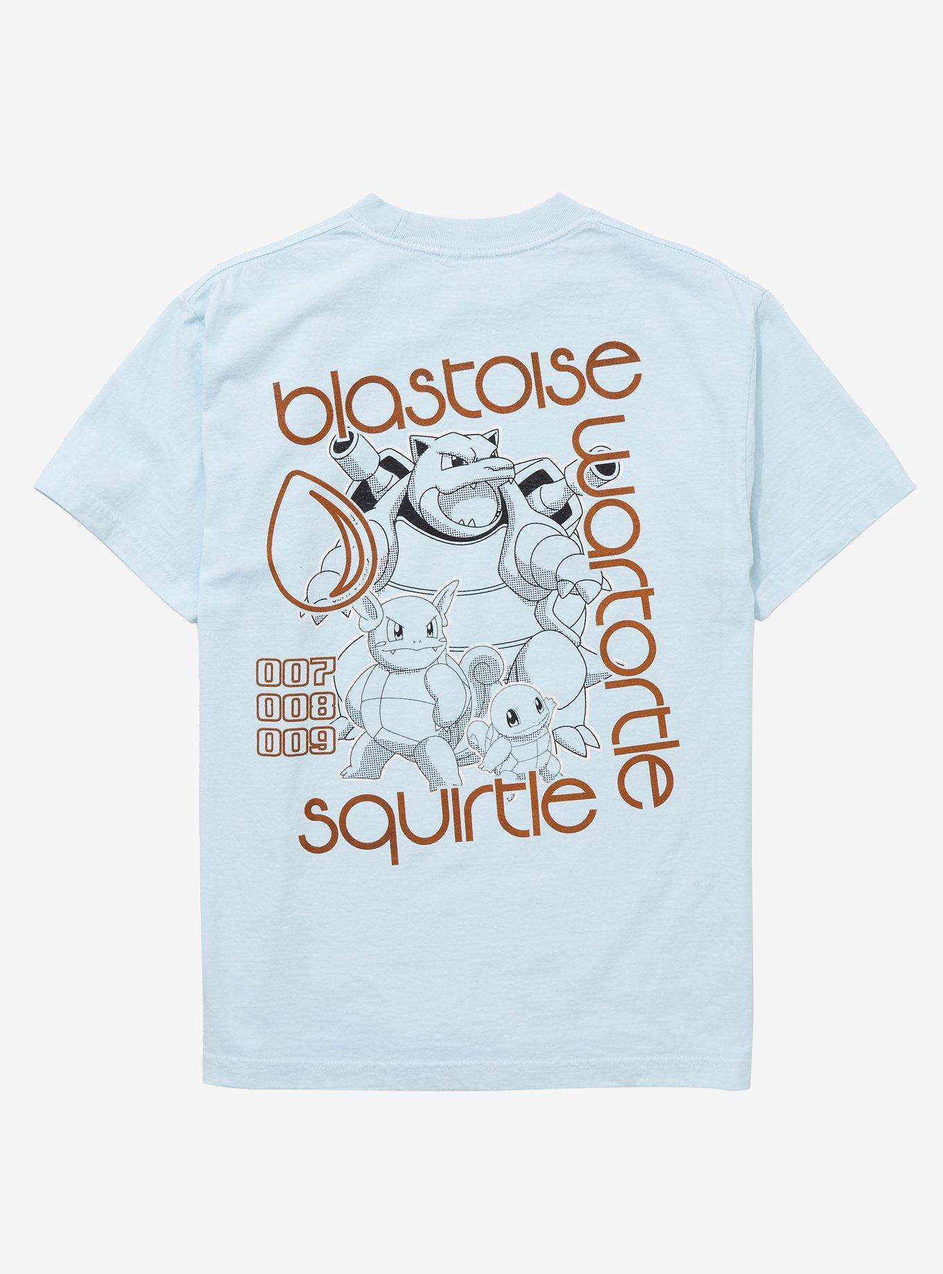 Pok&eacute;mon Squirtle Evolutions T-Shirt - BoxLunch Exclusive, LIGHT BLUE, alternate