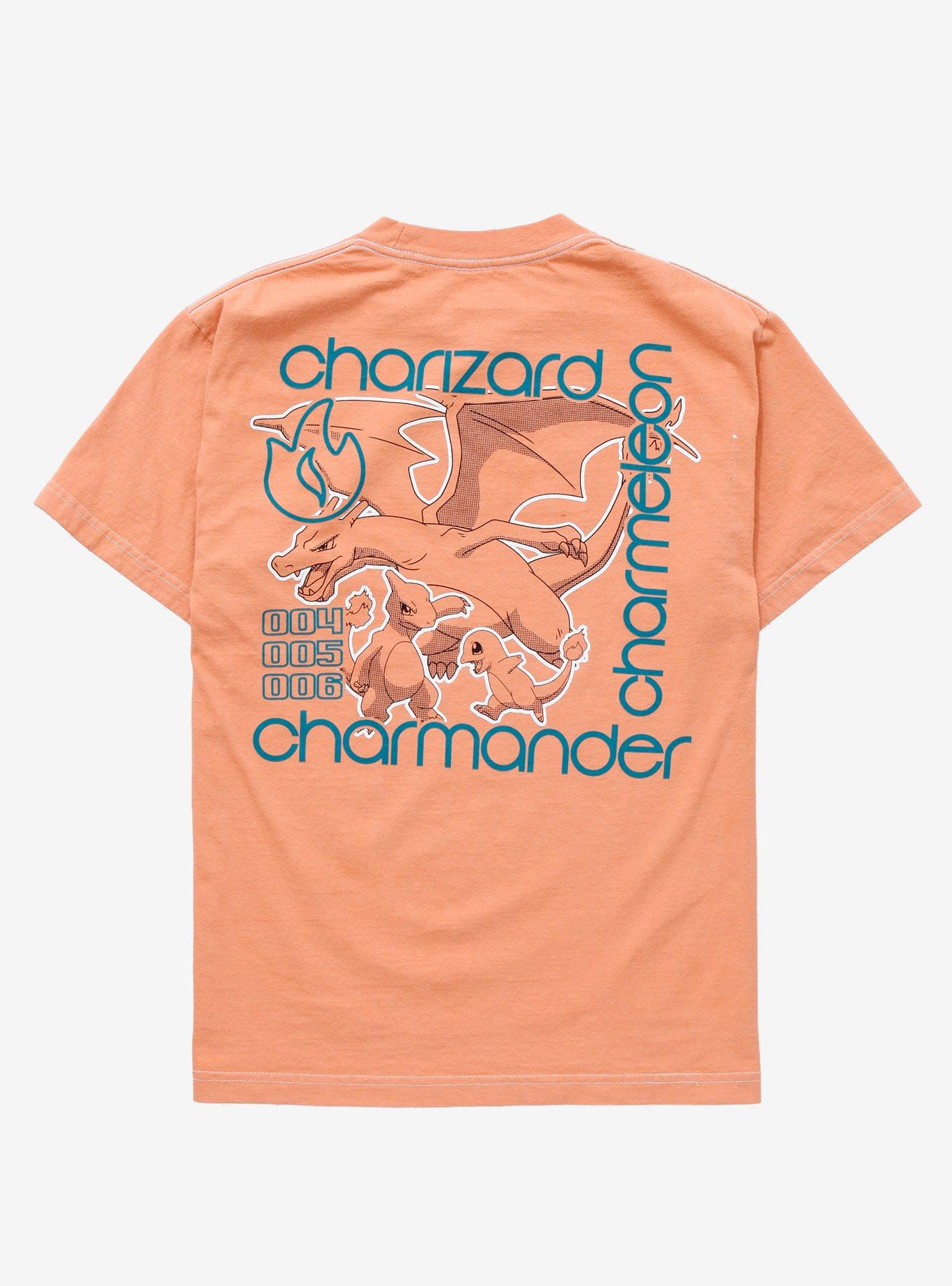 Pok&eacute;mon Charmander Evolutions T-Shirt - BoxLunch Exclusive, LIGHT ORANGE, alternate