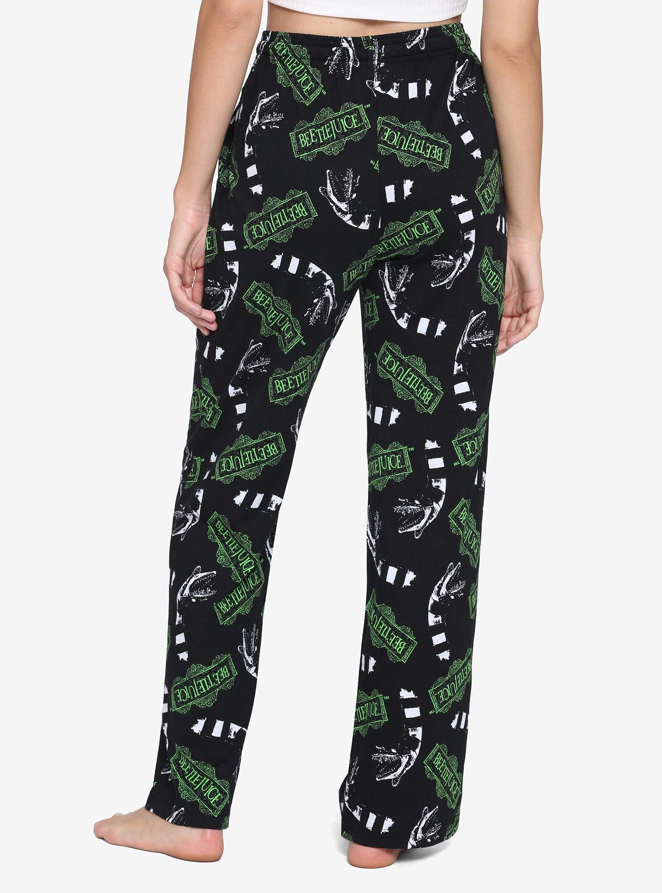 Beetlejuice Logo Pajama Pants, MULTI, alternate