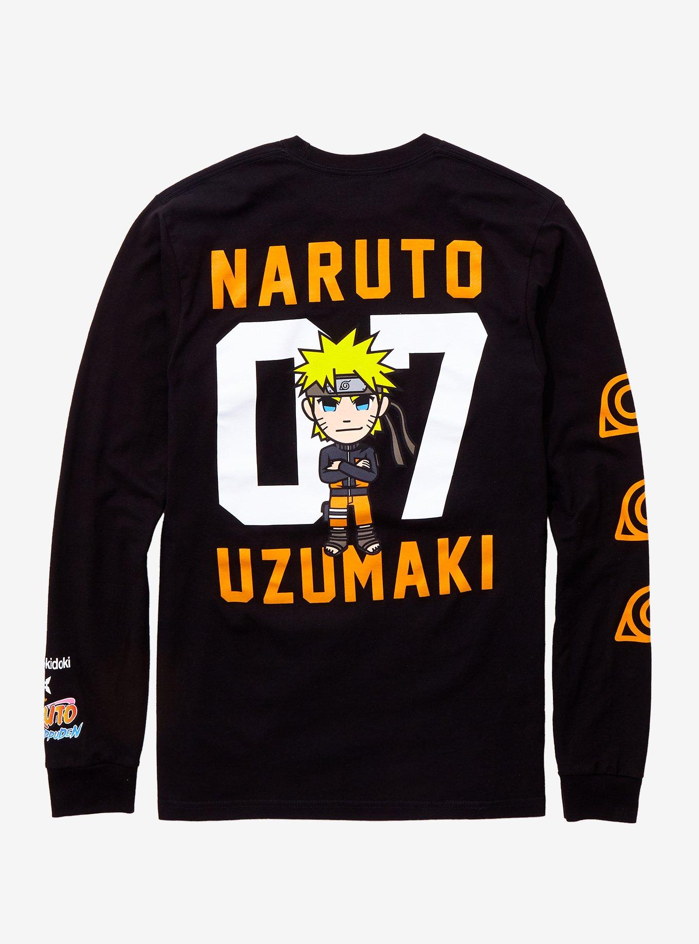 tokidoki x Naruto Shippuden Naruto Long Sleeve T-Shirt - BoxLunch Exclusive, BLACK, alternate