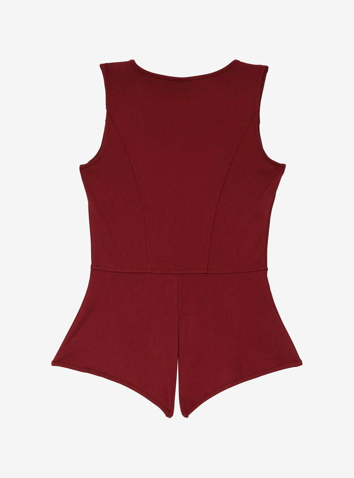 Her Universe Marvel WandaVision Scarlet Witch Replica Plus Size Top, RED, alternate