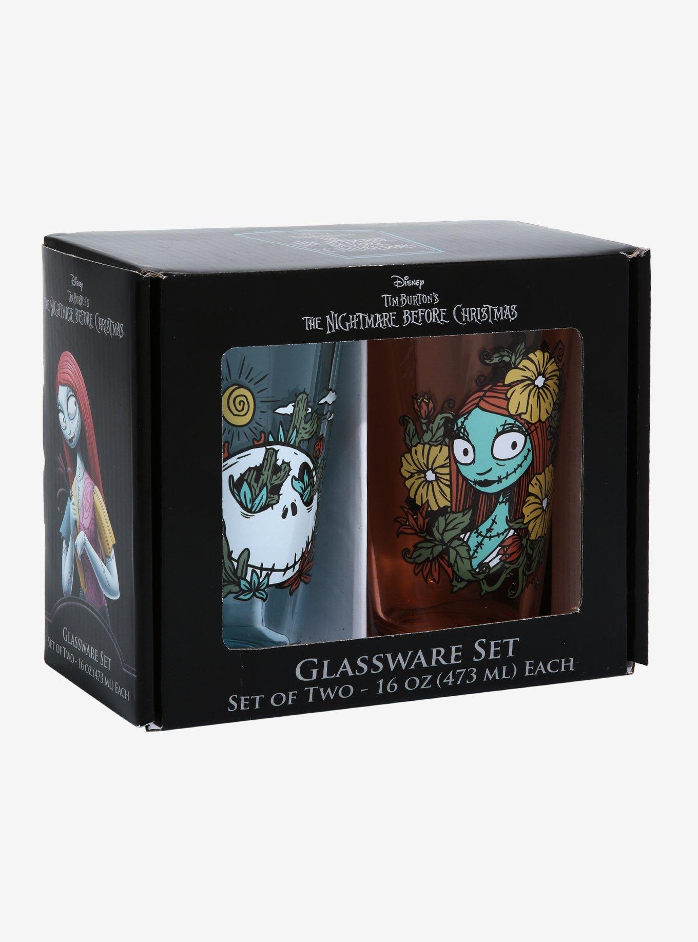 Disney The Nightmare Before Christmas Floral Desert Pint Glass Set - BoxLunch Exclusive, , alternate