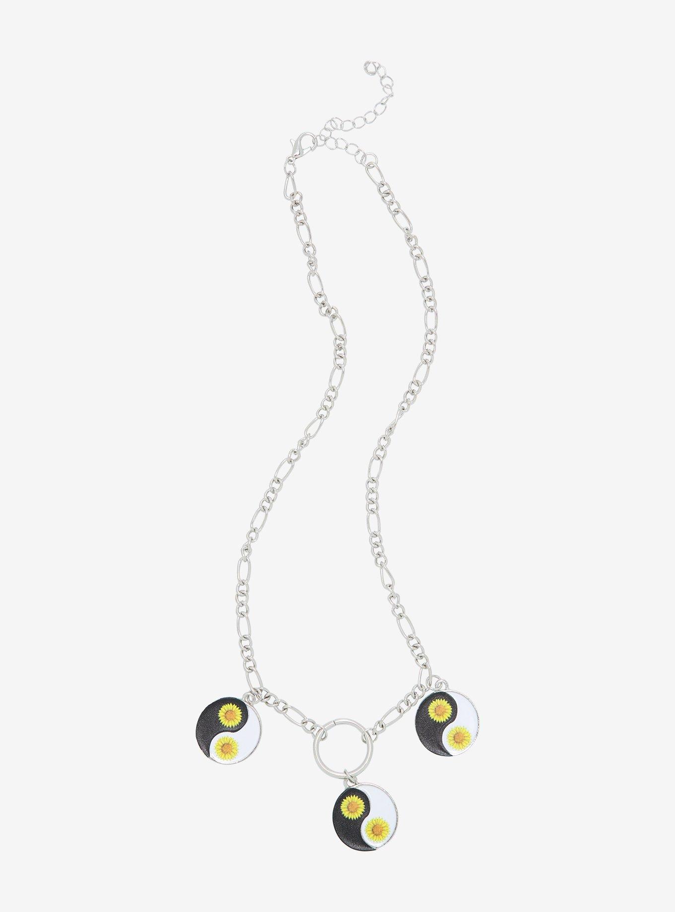 Yin-Yang Sunflower Necklace, , alternate