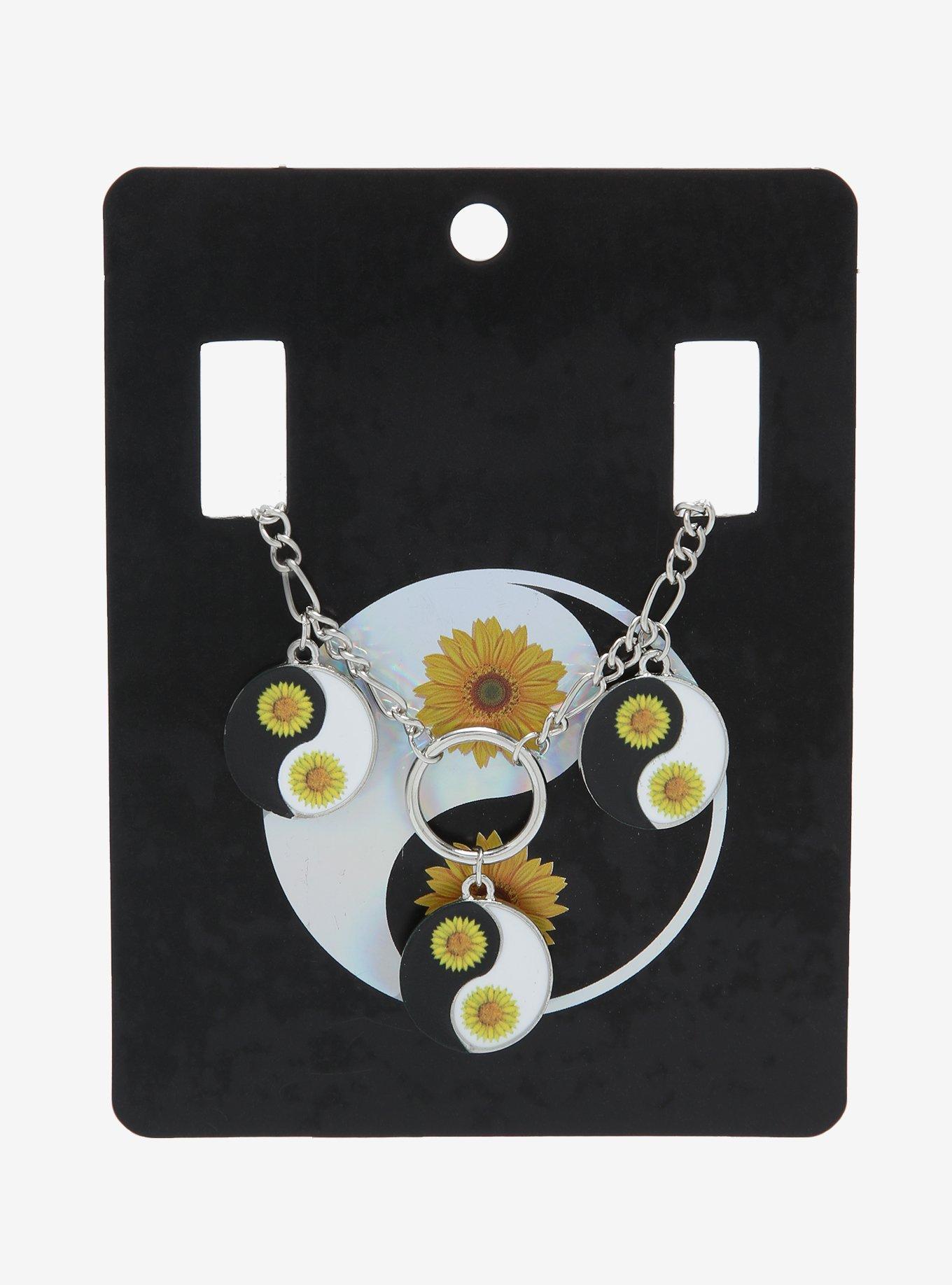 Yin-Yang Sunflower Necklace, , alternate