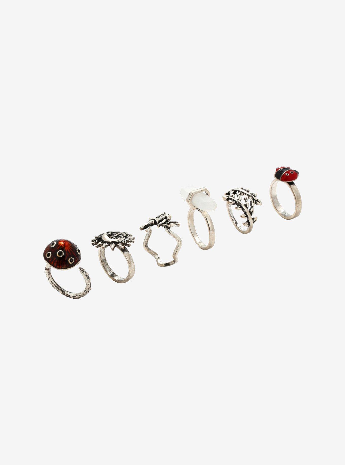 Ladybug Fairy & Mushroom Ring Set, , alternate