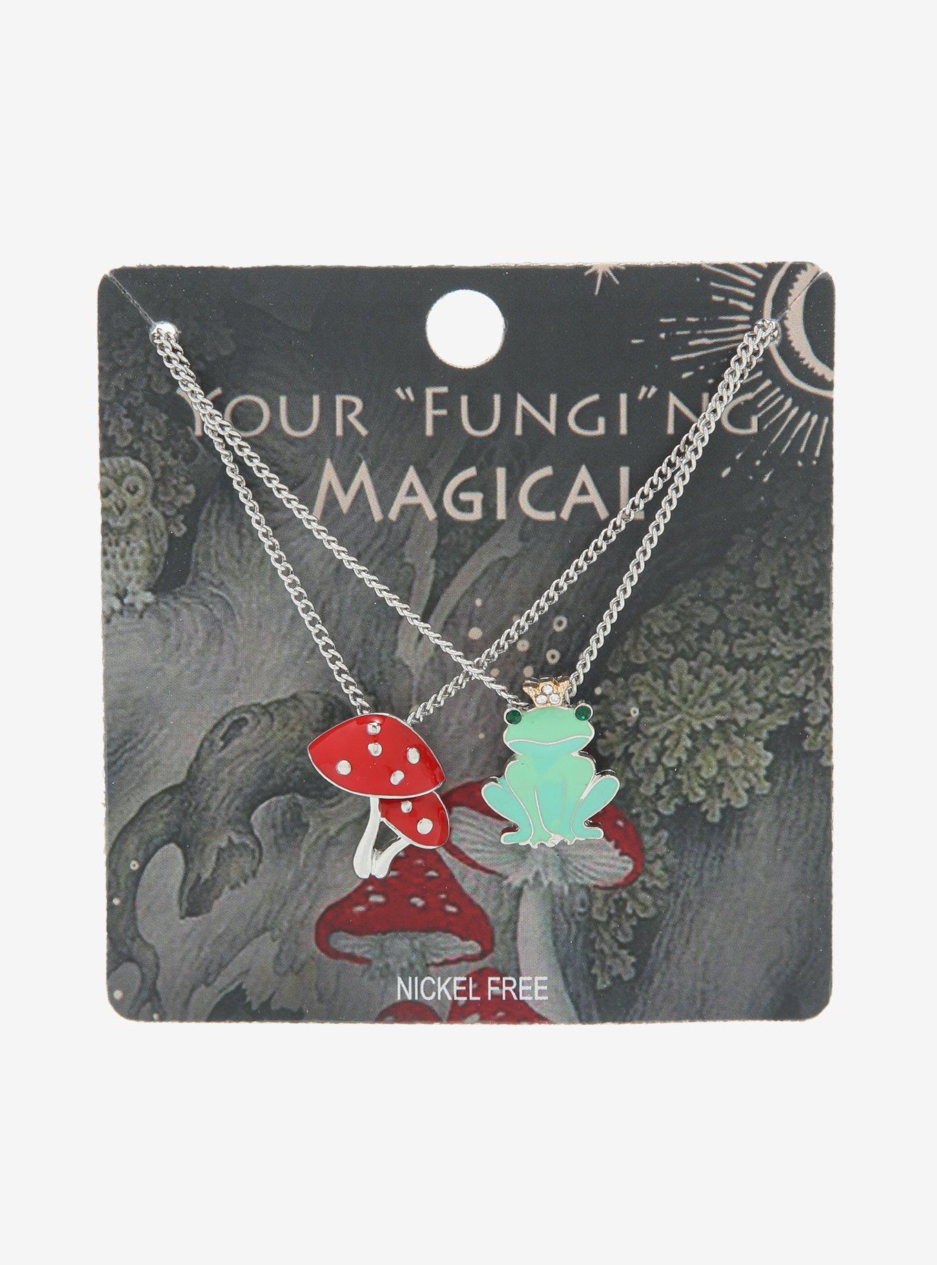 Frog & Mushroom Best Friend Necklace Set, , alternate