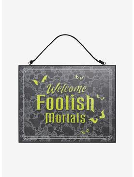 Disney Haunted Mansion Welcome Foolish Mortals Reversible Sign, , hi-res