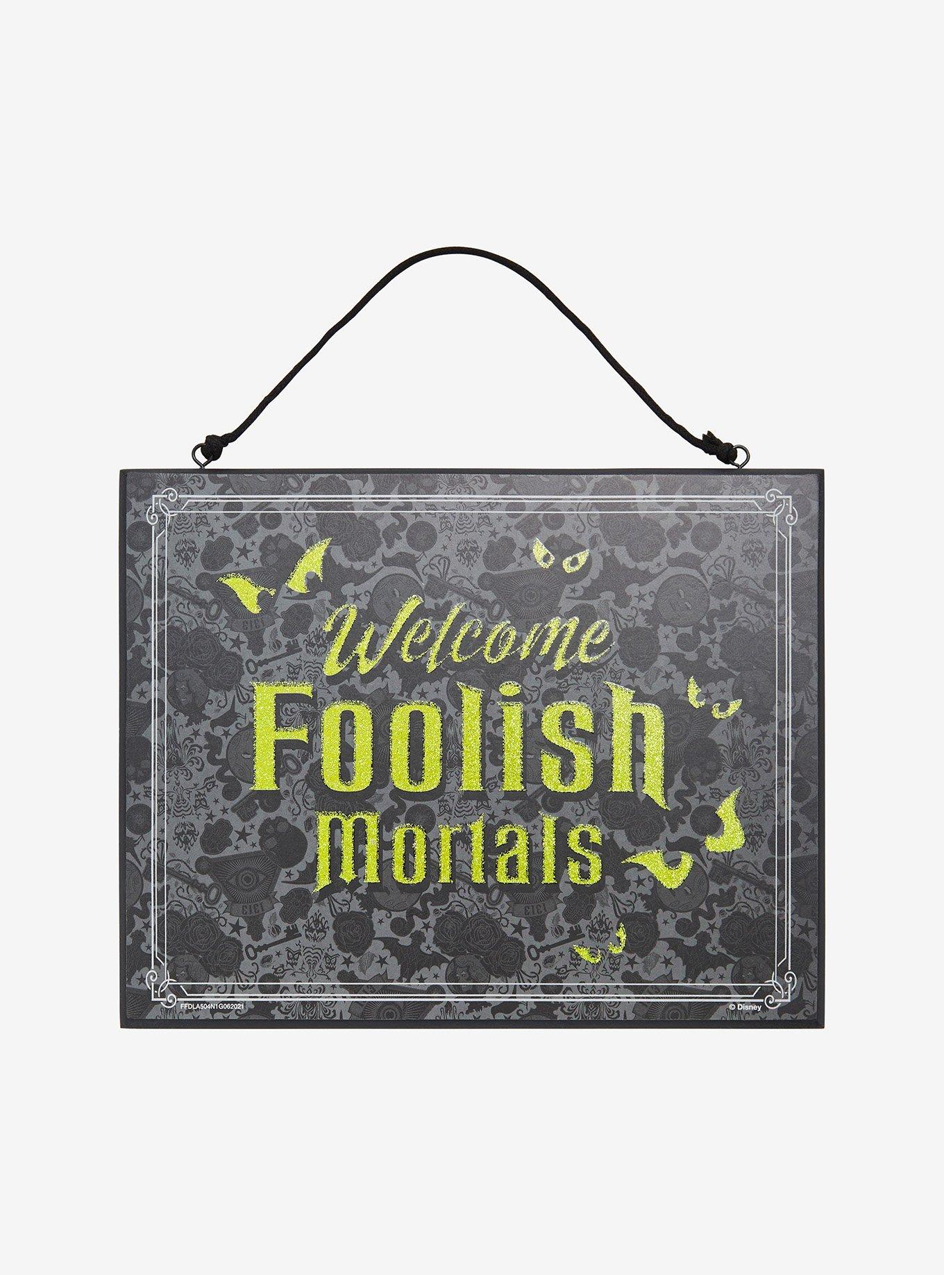 Disney Haunted Mansion Welcome Foolish Mortals Reversible Sign, , alternate